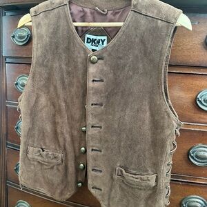 DKNY Vintage Women’s Brown Suede Vest